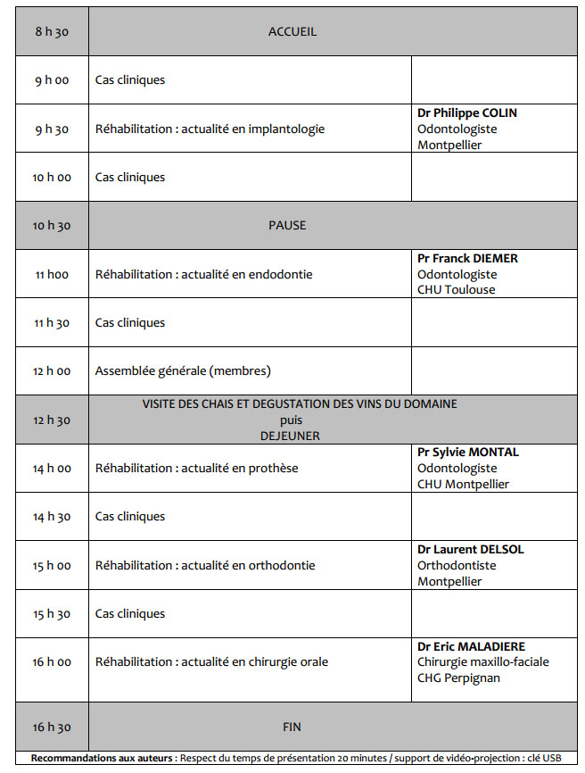 Programme de la 37e journée
