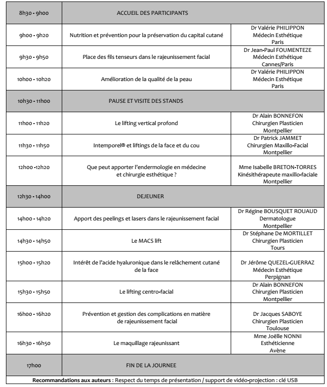 Programme de la 40e journée