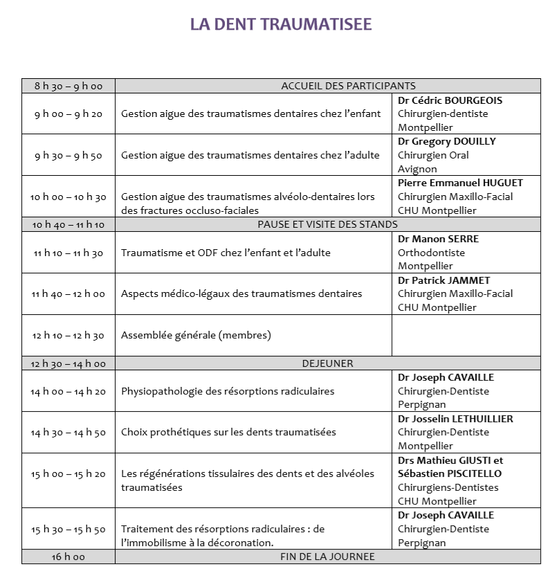 Programme de la 41e journée