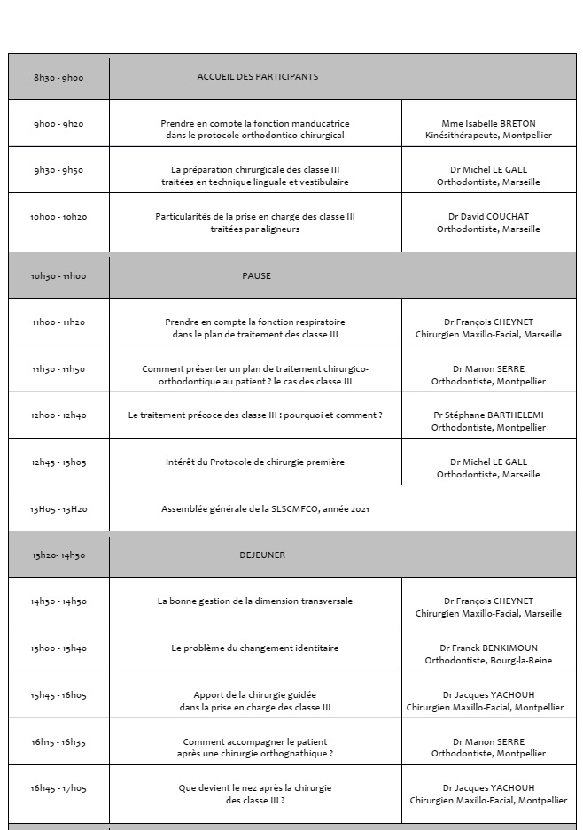 Programme de la 44e journée
