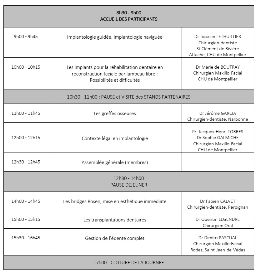 Programme de la 49e journée
